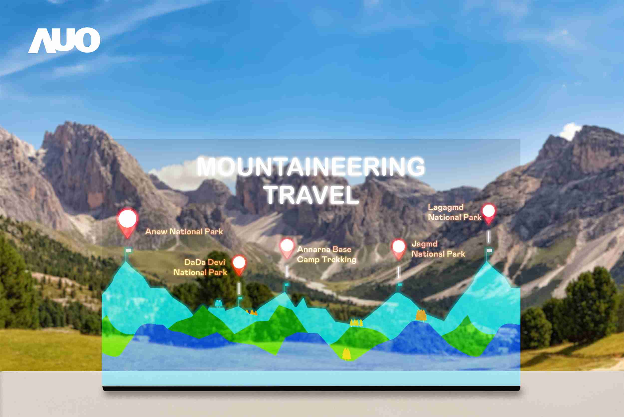 壹号平台展示全球单片尺寸最大(*)42吋透明Micro LED显示器拼接而成的〝64吋透明Micro LED显示器〞，，，，具备高透明度、、、、1,000 nits高亮度、、广色域、、、、采用三边无边框的无缝拼接等多重特色，，，呈现超高清、、、、细腻画质而不遮挡后方视觉，，，，满足层峰需求，，，可广泛运用于零售、、、、艺术展览或商业空间等场域